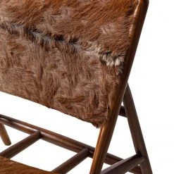 Fauteuil Design Howden en Poils de Vache et Teck Massif - Ars Manufacti -Pas Cher Fauteuils Magasin 1000183950 200414 13371300005 DETAILS P000000001000183950