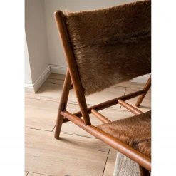 Fauteuil Design Howden en Poils de Vache et Teck Massif - Ars Manufacti -Pas Cher Fauteuils Magasin 1000183950 200529 13281600001 DETAILS P000000001000183950
