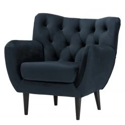 Fauteuil Lowen I Norrwood - Velours Ravi Bleu Foncé - Confort et Élégance