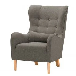 Norrwood Fauteuil Leke I - Tissu Voer Gris foncé | Fauteuil 1 place design et confortable