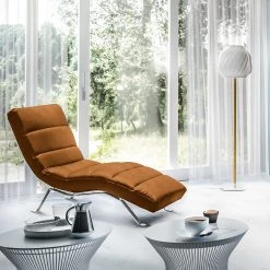 Loftscape Chaise Relax Kasson - Microfibre Bice Cognac - Chrome Brillant | Confort Premium -Pas Cher Fauteuils Magasin 1000185352 190917 17062000453 MOOD DETAILS P000000001000185352 mood