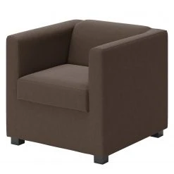 Fauteuil Wilno I en Cuir Véritable Marron Foncé - Loftscape