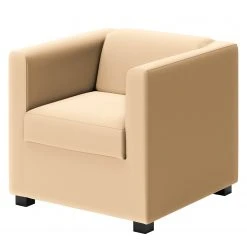 Fauteuil Wilno VI en Cuir Pigmenté Crème | Loftscape | Fauteuil 1 Place