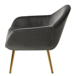 Jack & Alice Fauteuil Milawa - Velours Gris - Fauteuil 1 Place Confortable -Pas Cher Fauteuils Magasin 1000186960 200903 09504900004 DETAILS P000000001000186960