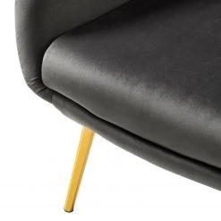 Jack & Alice Fauteuil Milawa - Velours Gris - Fauteuil 1 Place Confortable -Pas Cher Fauteuils Magasin 1000186960 200903 09504900007 DETAILS P000000001000186960