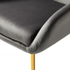 Jack & Alice Fauteuil Milawa - Velours Gris - Fauteuil 1 Place Confortable -Pas Cher Fauteuils Magasin 1000186960 200903 09504900008 DETAILS P000000001000186960