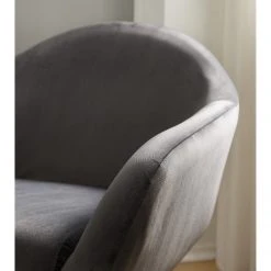 Jack & Alice Fauteuil Milawa - Velours Gris - Fauteuil 1 Place Confortable -Pas Cher Fauteuils Magasin 1000186960 201029 14291700004 DETAILS P000000001000186960