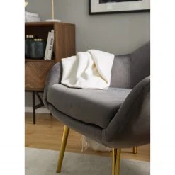 Jack & Alice Fauteuil Milawa - Velours Gris - Fauteuil 1 Place Confortable -Pas Cher Fauteuils Magasin 1000186960 201029 14291700005 DETAILS P000000001000186960