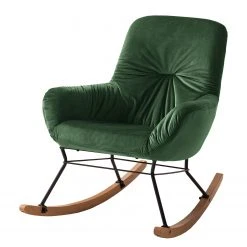 Fauteuil à bascule Mørteens Miles - Velours Vieux vert - Confort et élégance