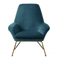 Jack & Alice Fauteuil Miena en Velours Bleu Marine - Confort et Élégance pour Votre Salon -Pas Cher Fauteuils Magasin 1000186972 210831 12185100020 DETAILS P000000001000186972