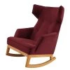 Tom Tailor Fauteuil Rocking Chair Confortable en Velours - Tissu TSV: 7 Bordeaux