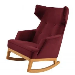 Tom Tailor Fauteuil Rocking Chair Confortable en Velours - Tissu TSV: 7 Bordeaux