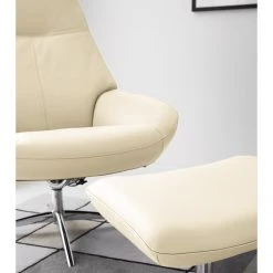 Fredriks Fauteuil relax Raahe en Cuir Véritable - Design Élégant et Confort Optimal - Couleur Crème -Pas Cher Fauteuils Magasin 1000194321 210520 15464500016 DETAILS P000000001000194321