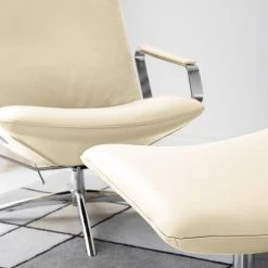 Fredriks Fauteuil relax Pargas - Cuir véritable - Crème | Fauteuil 1 place | Confort premium -Pas Cher Fauteuils Magasin 1000194331 210520 15464600051 DETAILS P000000001000194331