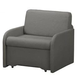 Fredriks Fauteuil convertible Disley II en tissu gris avec accoudoirs - Confort et élégance