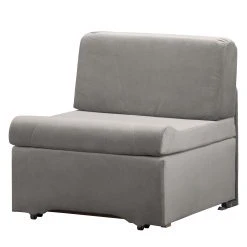 Fredriks Fauteuil Convertible Disley III - Microfibre Gris - Sans Accoudoirs | Fauteuil 1 Place