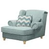 Ridgevalley Loveuse Colares III - Fauteuil 1 place en Tissu Bleu pastel - Confort et Élégance -Pas Cher Fauteuils Magasin 1000196878 200117 09415300001 IMAGE P000000001000196878