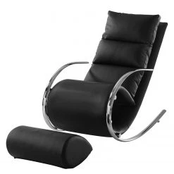 Fauteuil à bascule Fredriks Rocking Chair Fox II - Imitation cuir noir - Confort premium -Pas Cher Fauteuils Magasin 1000199047 201204 11471700002 DETAILS P000000001000199047