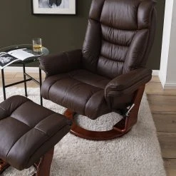 Modoform Fauteuil relax Rimbach avec repose-pieds - Cuir véritable ou imitation cuir - Marron -Pas Cher Fauteuils Magasin 1000199060 200621 14593100021 DETAILS P000000001000199060