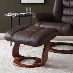 Modoform Fauteuil relax Rimbach avec repose-pieds - Cuir véritable ou imitation cuir - Marron -Pas Cher Fauteuils Magasin 1000199060 200621 14593200022 DETAILS P000000001000199060