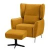 Fredriks Fauteuil Lehi - Velours Jaune Moutarde avec Repose-Pieds - Fauteuil Relax -Pas Cher Fauteuils Magasin 1000199858 200225 14063000884 IMAGE P000000001000199858