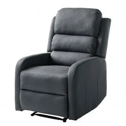 Modoform Fauteuil Relax Bartlett - Microfibre Gris - Confort Ultime et Design Élégant