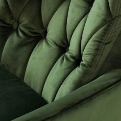 Jack & Alice Fauteuil Bracon en Velours Vert Foncé - Confort et Élégance -Pas Cher Fauteuils Magasin 1000200113 200724 14033000017 DETAILS P000000001000200113
