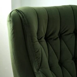 Jack & Alice Fauteuil Bracon en Velours Vert Foncé - Confort et Élégance -Pas Cher Fauteuils Magasin 1000200113 200903 09541900002 DETAILS P000000001000200113