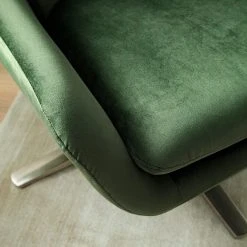 Jack & Alice Fauteuil Bracon en Velours Vert Foncé - Confort et Élégance -Pas Cher Fauteuils Magasin 1000200113 200903 09541900003 DETAILS P000000001000200113