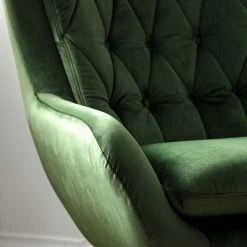 Jack & Alice Fauteuil Bracon en Velours Vert Foncé - Confort et Élégance -Pas Cher Fauteuils Magasin 1000200113 200903 09542000006 DETAILS P000000001000200113