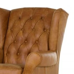 Naturoo Fauteuil bergère Boyce en Cuir Véritable Cognac - Confort et Élégance -Pas Cher Fauteuils Magasin 1000205726 200227 16251700025 DETAILS P000000001000205726