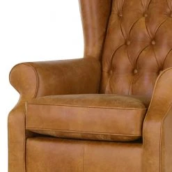 Naturoo Fauteuil bergère Boyce en Cuir Véritable Cognac - Confort et Élégance -Pas Cher Fauteuils Magasin 1000205726 200227 16251700026 DETAILS P000000001000205726