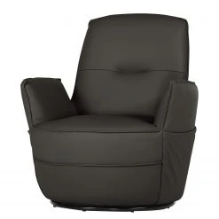 Loftscape Fauteuil Maisse - Cuir Pigmenté Gris - Fauteuil 1 Place Confortable et Élégant