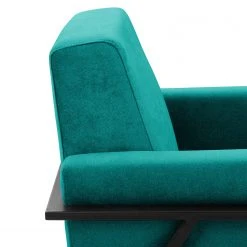 Norrwood Fauteuil Hanko I - Velours Tissu Lito Turquoise - Fauteuil 1 place -Pas Cher Fauteuils Magasin 1000207162 200520 14264500153 DETAILS P000000001000207162