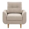 Norrwood Fauteuil Kaavi I - Tissu Gris clair - Confort élégant pour votre intérieur