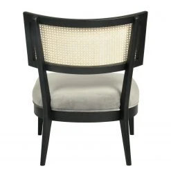 Jack & Alice Fauteuil Burke II - Velours Gris - Confort et Style pour Votre Salon -Pas Cher Fauteuils Magasin 1000208625 200724 13575900031 DETAILS P000000001000208625