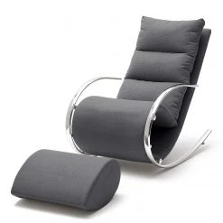 Fauteuil à bascule Fredriks Fox en tissu structuré gris - Confort et élégance