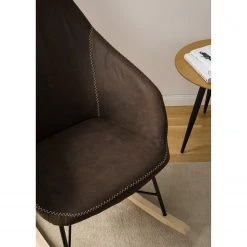 Mørteens Fauteuil à Bascule Kumia I - Cuir Vieilli Marron - Confort Élégant -Pas Cher Fauteuils Magasin 1000208983 210426 12270600005 DETAILS P000000001000208983