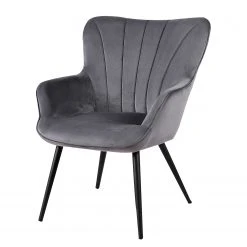 Mørteens Fauteuil Boltby I - Velours Anthracite - Confort Intemporel