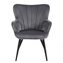 Mørteens Fauteuil Boltby I - Velours Anthracite - Confort Intemporel -Pas Cher Fauteuils Magasin 1000209128 200415 11582000004 DETAILS P000000001000209128