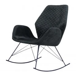 Fauteuil à bascule Mørteens Bluemont - Velours | Confort élégant pour votre intérieur