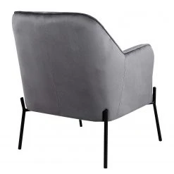 Fauteuil Bohemia Gris Velours avec Repose-Pieds - Confort et Style par Mørteens -Pas Cher Fauteuils Magasin 1000209172 200415 12033200259 DETAILS P000000001000209172
