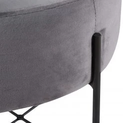 Fauteuil Bohemia Gris Velours avec Repose-Pieds - Confort et Style par Mørteens -Pas Cher Fauteuils Magasin 1000209172 200415 12033500263 DETAILS P000000001000209172