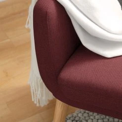 Mørteens Fauteuil Nicholas - Fauteuil 1 place en tissu rouge foncé, design confortable -Pas Cher Fauteuils Magasin 1000213141 201204 06193600030 DETAILS P000000001000213141