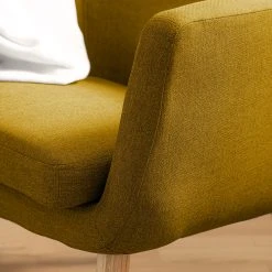 Fauteuil Nicholas Mørteens - Tissu Jaune Curry - Confort et Élégance -Pas Cher Fauteuils Magasin 1000213182 201204 06194800045 DETAILS P000000001000213182