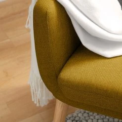 Fauteuil Nicholas Mørteens - Tissu Jaune Curry - Confort et Élégance -Pas Cher Fauteuils Magasin 1000213182 201204 06194900046 DETAILS P000000001000213182