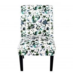 Kayoom Chaise Capitonnée Indira II - Tissu Noir / Vert et Blanc - Hêtre Massif - Fauteuil 1 Place -Pas Cher Fauteuils Magasin 1000214193 200529 06041200115 DETAILS P000000001000214193