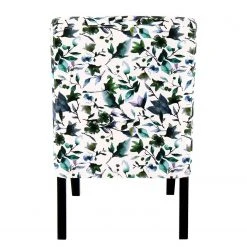 Kayoom Chaise Capitonnée Indira II - Tissu Noir / Vert et Blanc - Hêtre Massif - Fauteuil 1 Place -Pas Cher Fauteuils Magasin 1000214193 200529 06041300117 DETAILS P000000001000214193