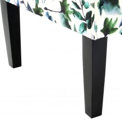 Kayoom Chaise Capitonnée Indira II - Tissu Noir / Vert et Blanc - Hêtre Massif - Fauteuil 1 Place -Pas Cher Fauteuils Magasin 1000214193 200529 06041400118 DETAILS P000000001000214193