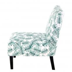 Kayoom Chaises capitonnées Indira V en Tissu et Hêtre massif, Noir/Vert et blanc | Fauteuils 1 place -Pas Cher Fauteuils Magasin 1000214195 200529 06042500132 DETAILS P000000001000214195